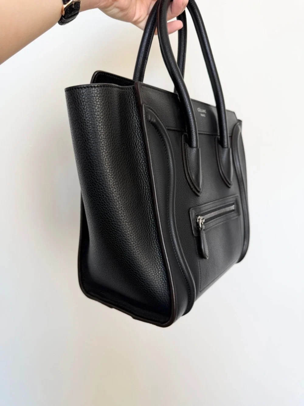 CELINE Black Micro Luggage Tote - Picture 8 of 16